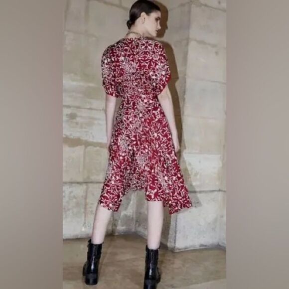 NWT The Kooples Coromandel Midi Black White Dress Size S - Picture 10 of 15